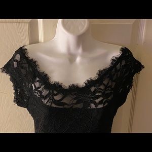 Black Stretchy Lace Dress by Jump Apparel